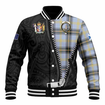 Bell Tartan Baseball Jacket New Zealand Pattern Unique Zipper Stylized