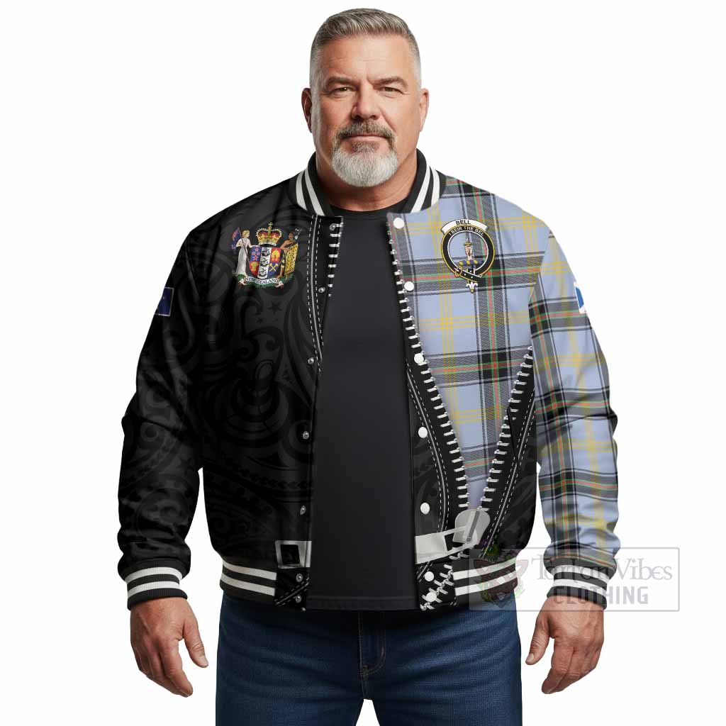 Bell Tartan Baseball Jacket New Zealand Pattern Unique Zipper Stylized