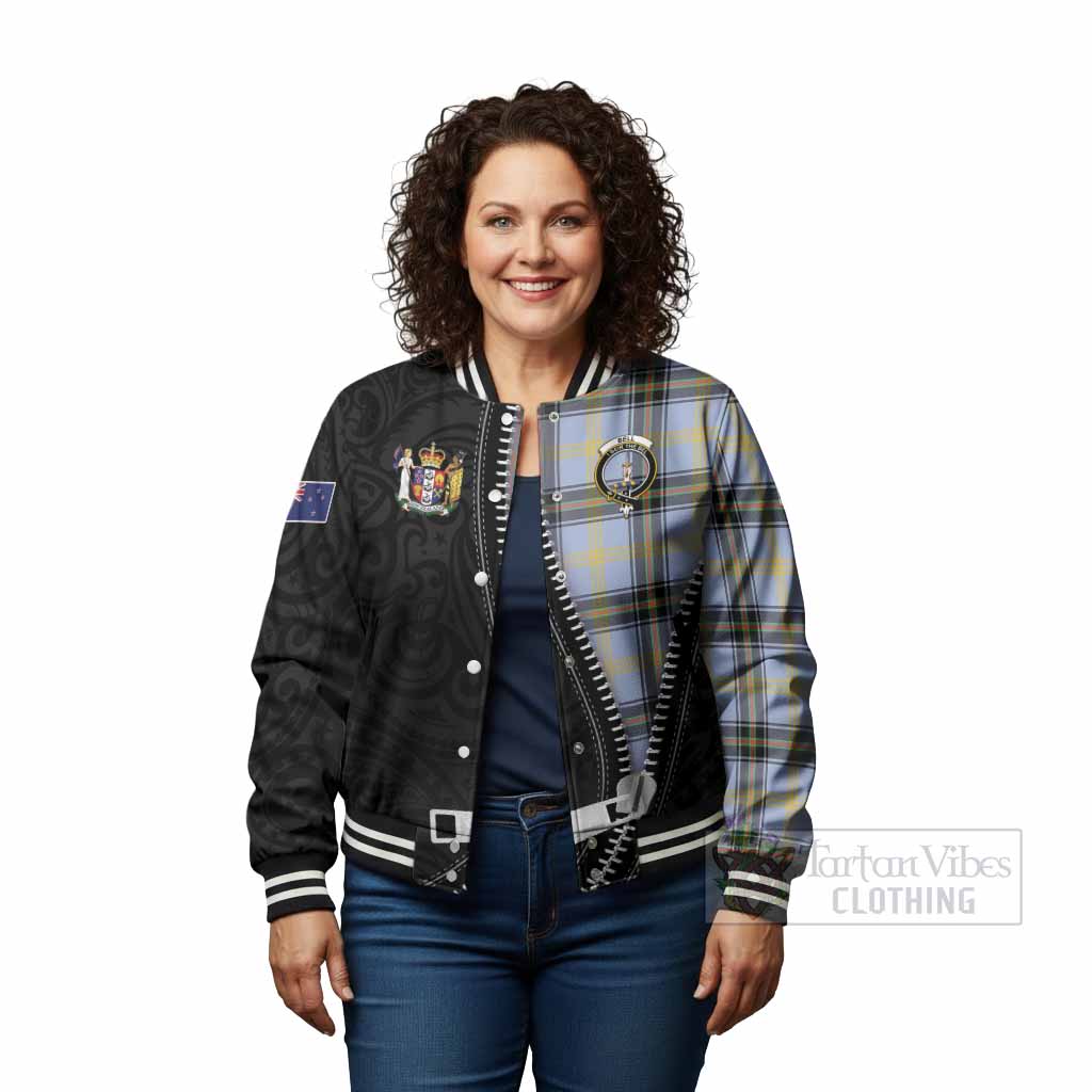 Bell Tartan Baseball Jacket New Zealand Pattern Unique Zipper Stylized