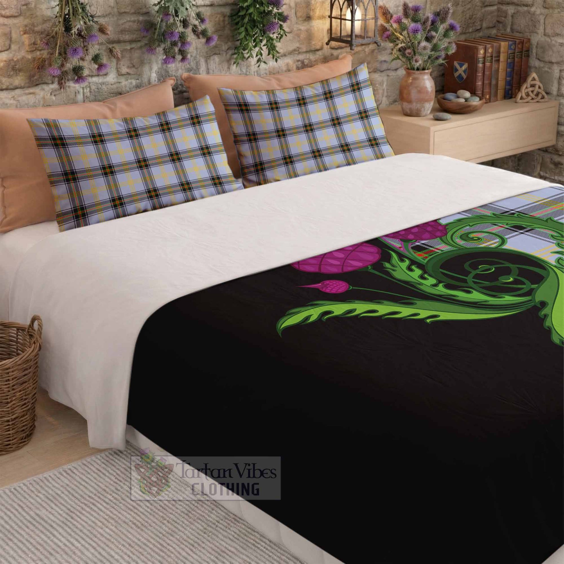 Bell Tartan Bedding Set Traditional Scottish Thistle - Tartan Vibes Clothing