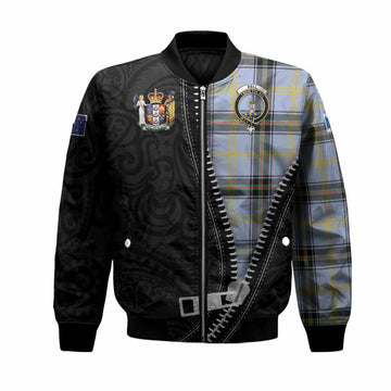 Bell Tartan Bomber Jacket New Zealand Pattern Unique Zipper Stylized