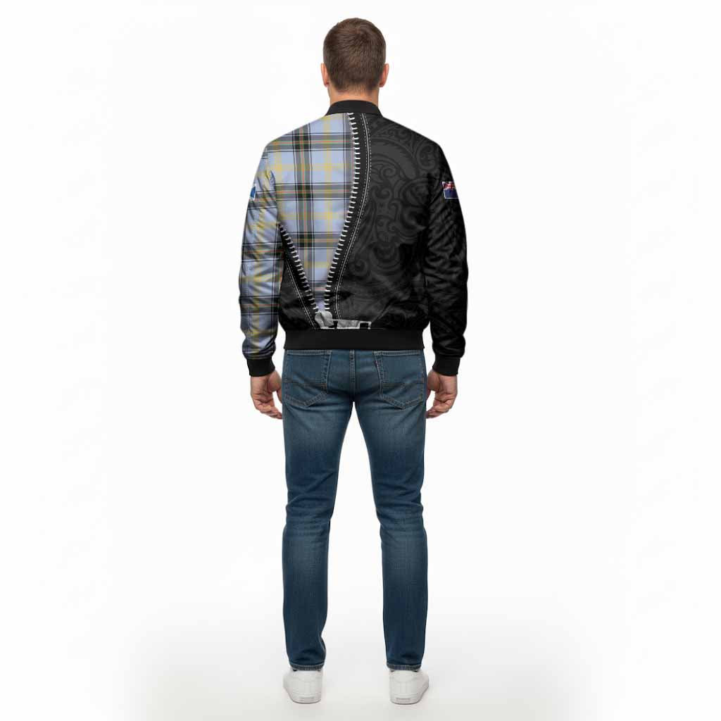 Bell Tartan Bomber Jacket New Zealand Pattern Unique Zipper Stylized
