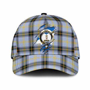 Bell Tartan Classic Cap with Family Crest In Me Style