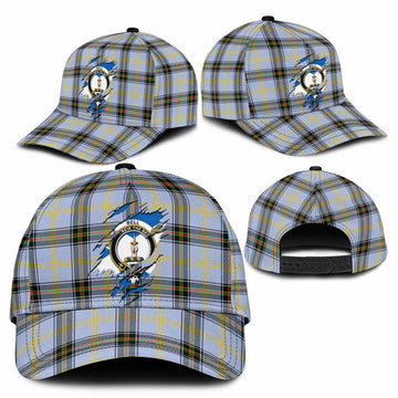 Bell Tartan Classic Cap with Family Crest In Me Style