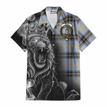 Bell Tartan Cotton Hawaiian Shirt Roaring Lion Heritage
