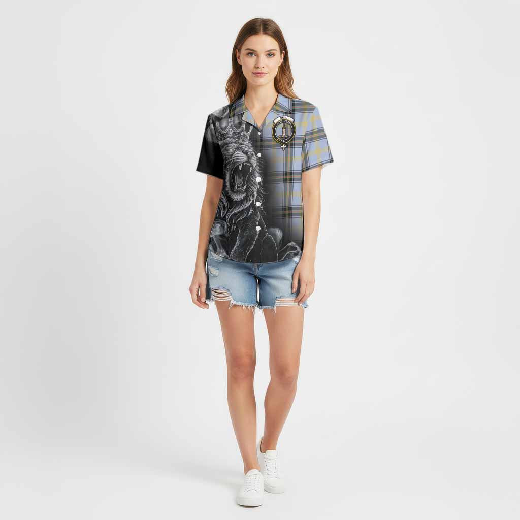 Bell Tartan Cotton Hawaiian Shirt Roaring Lion Heritage