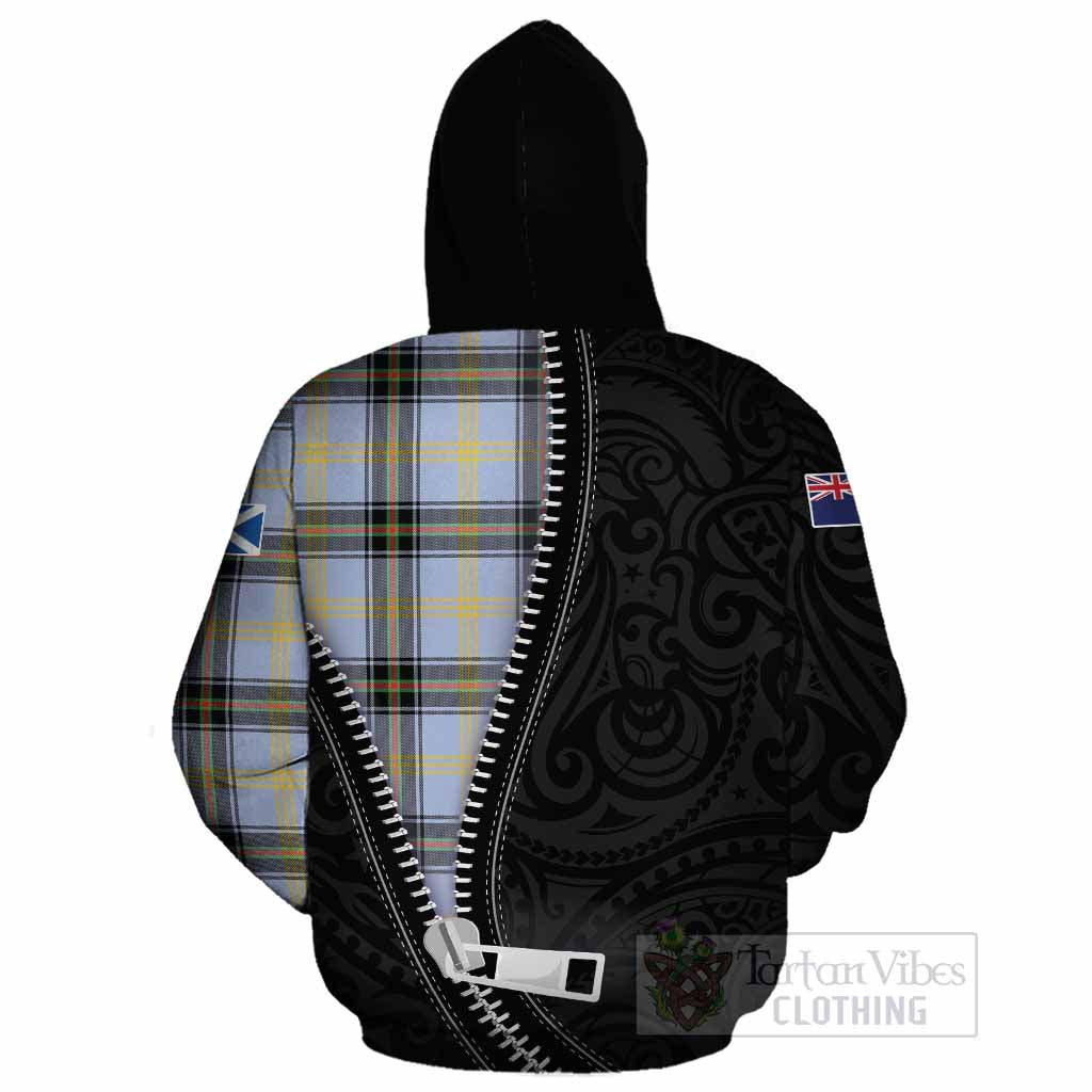 Bell Tartan Cotton Hoodie New Zealand Pattern Unique Zipper Stylized