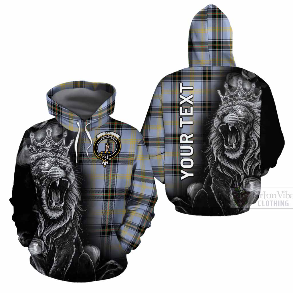 Bell Tartan Cotton Hoodie Roaring Lion Heritage