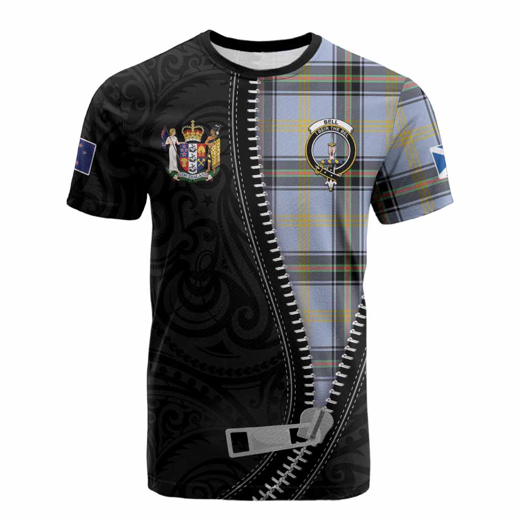 Bell Tartan Cotton T-shirt New Zealand Pattern Unique Zipper Stylized