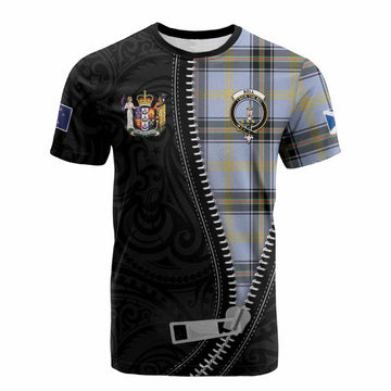 Bell Tartan Cotton T-shirt New Zealand Pattern Unique Zipper Stylized