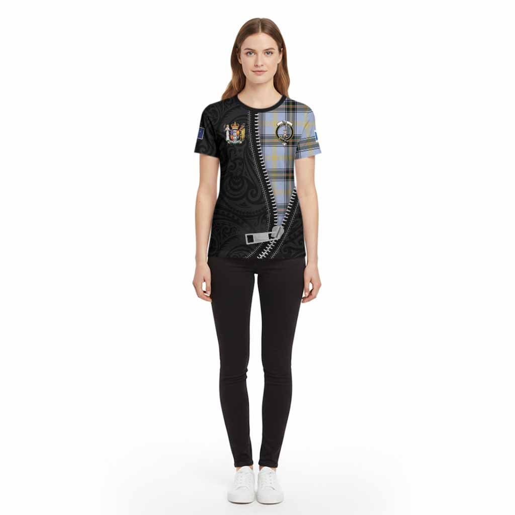 Bell Tartan Cotton T-shirt New Zealand Pattern Unique Zipper Stylized