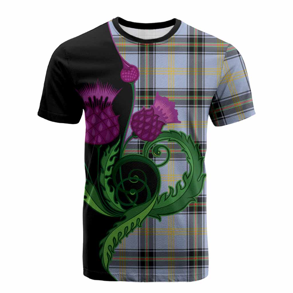 Bell Tartan Cotton T-shirt Traditional Scottish Thistle