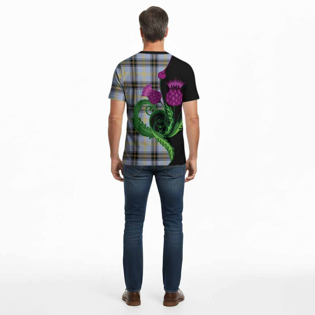 Bell Tartan Cotton T-shirt Traditional Scottish Thistle