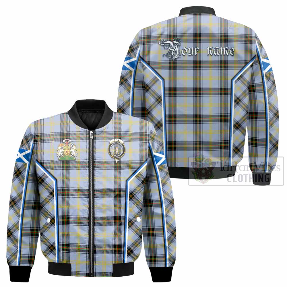 Bell Tartan Crest Bomber Jacket Scotland Coat of Arm Flag Style - Tartan Vibes Clothing