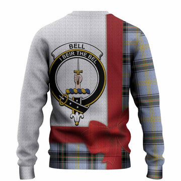 Bell Tartan Crest Christmas Christmas Ugly Sweater Highland Cow Bagpipes Coquette Bow Style