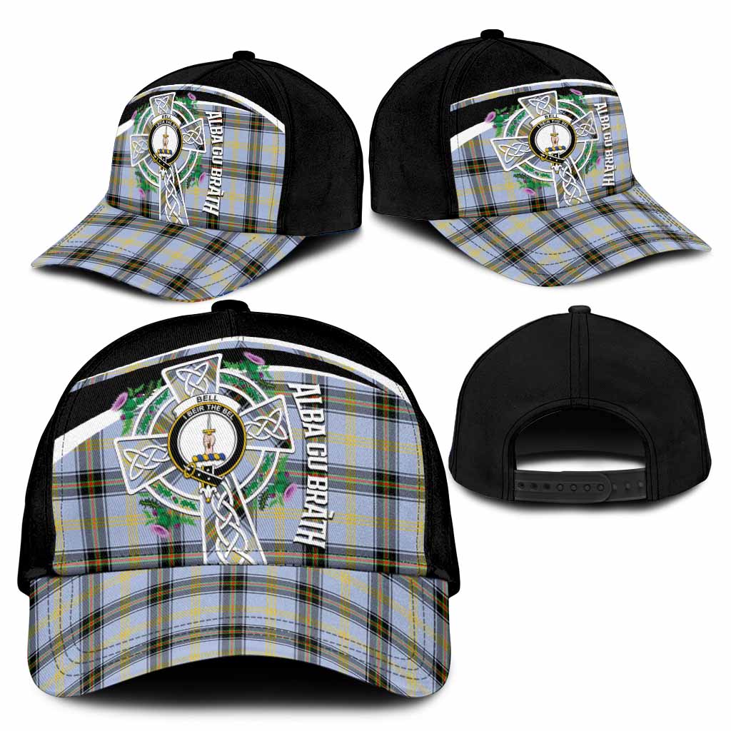 Bell Tartan Crest Classic Cap Scottish Thistle Celtic Cross Alba Gu Brath