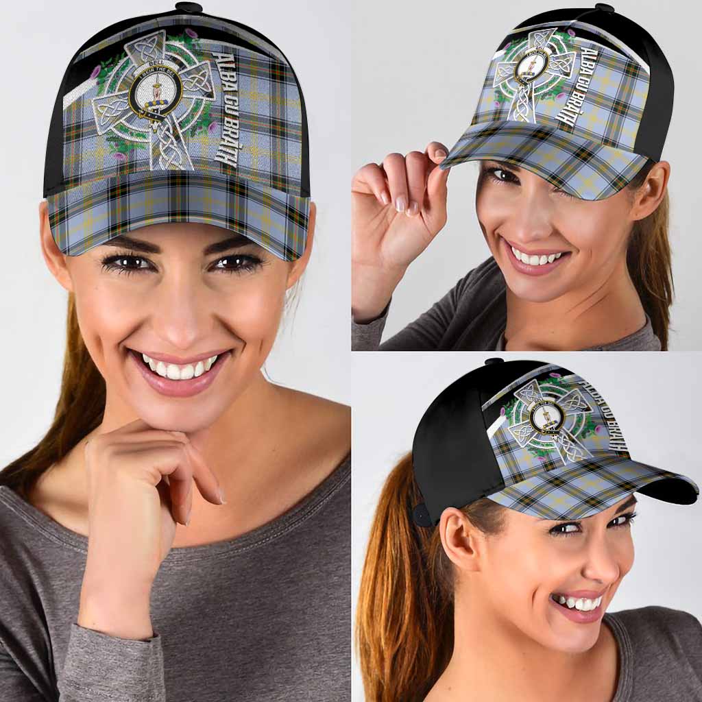 Bell Tartan Crest Classic Cap Scottish Thistle Celtic Cross Alba Gu Brath