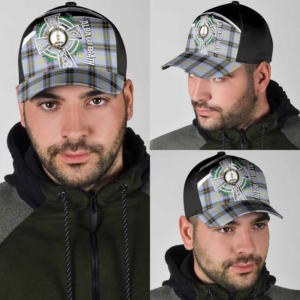 Bell Tartan Crest Classic Cap Scottish Thistle Celtic Cross Alba Gu Brath