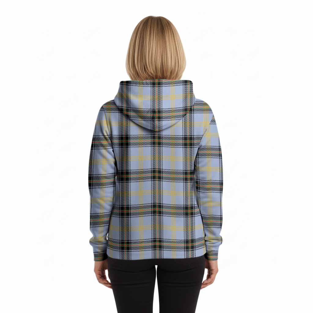 Bell Tartan Crest Hoodie Ferocious Lion Style