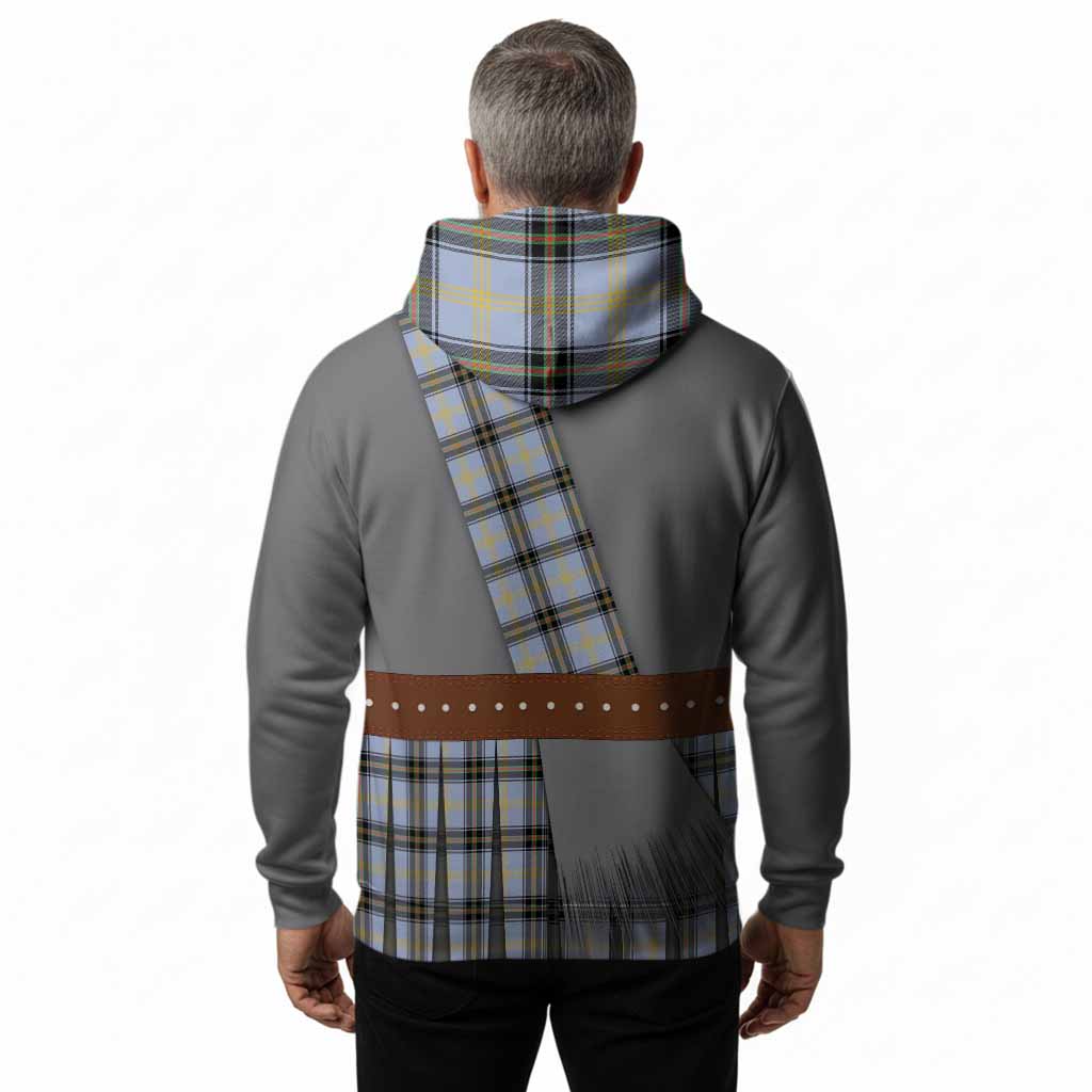 Bell Tartan Crest Hoodie Kilt Costume Style