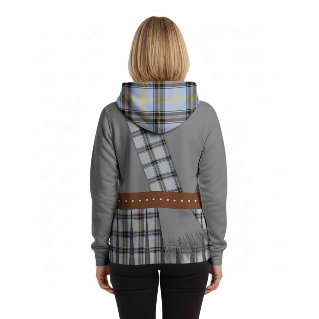 Bell Tartan Crest Hoodie Kilt Costume Style