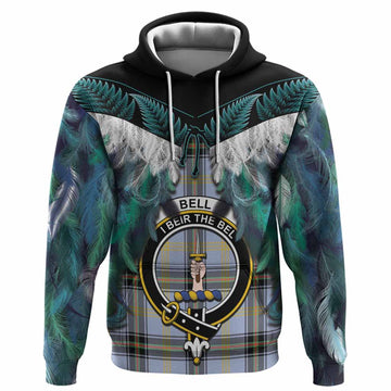Bell Tartan Crest Hoodie New Zealand Maori Korowai Cloak