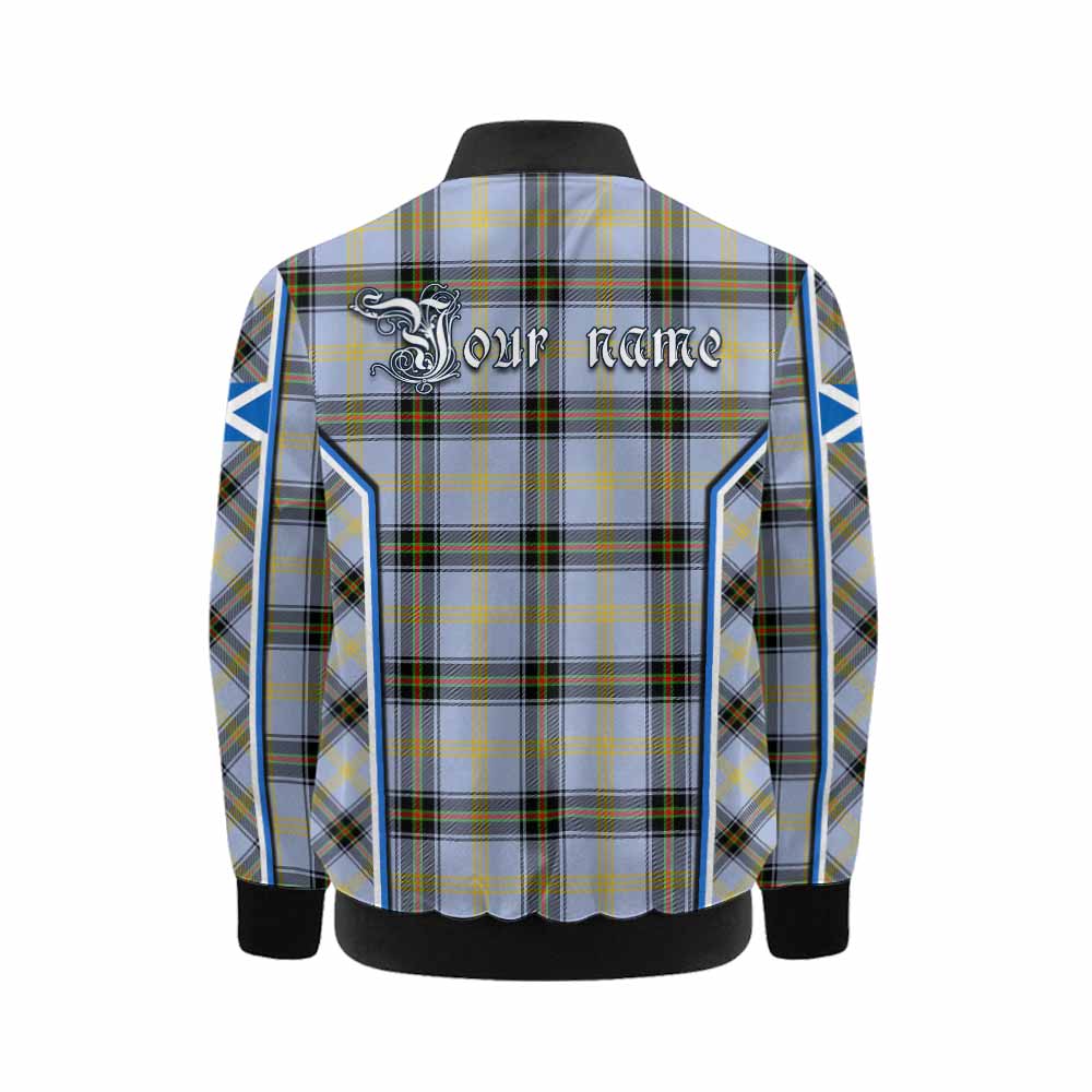 Bell Tartan Crest Kid Bomber Jacket Scotland Coat of Arm Flag Style - Tartan Vibes Clothing