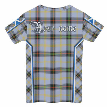 Bell Tartan Crest Kid T-shirt Scotland Coat of Arm Flag Style - Tartan Vibes Clothing
