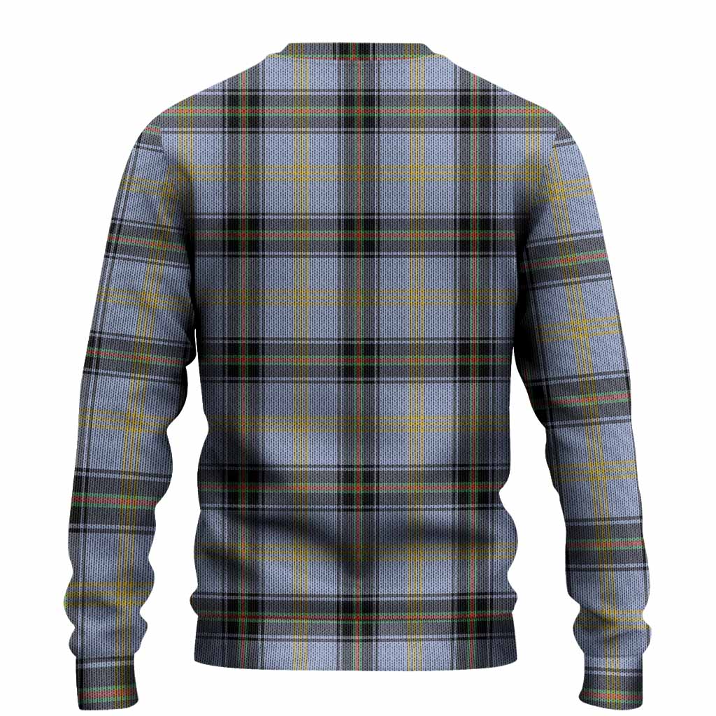 Bell Tartan Crest Knitted Sweater Ferocious Lion Style