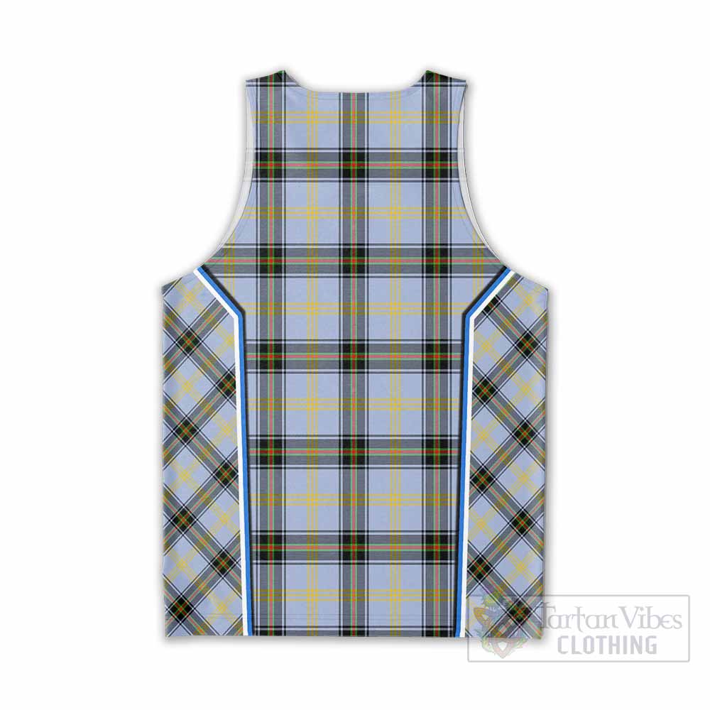 Bell Tartan Crest Men Tank Top Scotland Coat of Arm Flag Style - Tartan Vibes Clothing