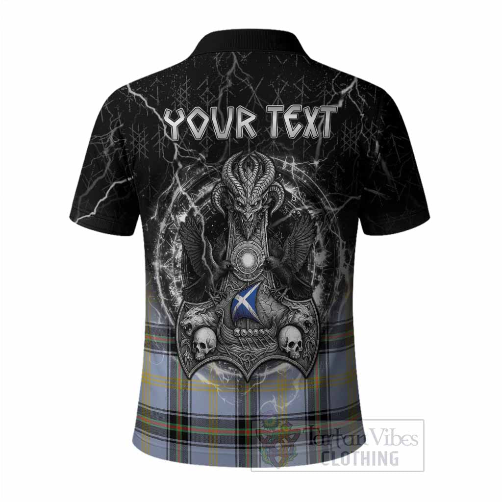 Bell Tartan Crest Polo Shirt Celtic Odin's Raven Legacy