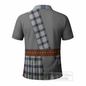 Bell Tartan Crest Polo Shirt Kilt Costume Style