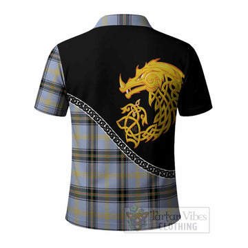 Bell Tartan Crest Polo Shirt Legendary Dragon Knot Half Style