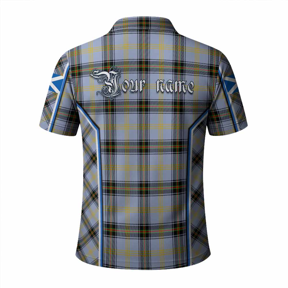 Bell Tartan Crest Polo Shirt Scotland Coat of Arm Flag Style - Tartan Vibes Clothing