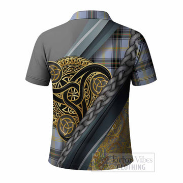 Bell Tartan Crest Polo Shirt Scottish Triskele Celtic