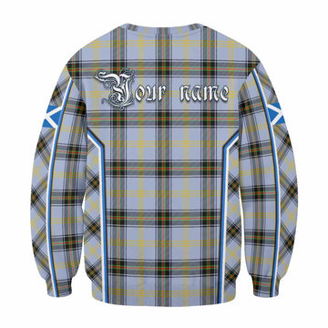 Bell Tartan Crest Sweatshirt Scotland Coat of Arm Flag Style