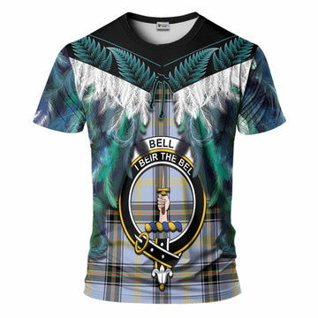 Bell Tartan Crest T-Shirt New Zealand Maori Korowai Cloak