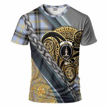 Bell Tartan Crest T-Shirt Scottish Triskele Celtic