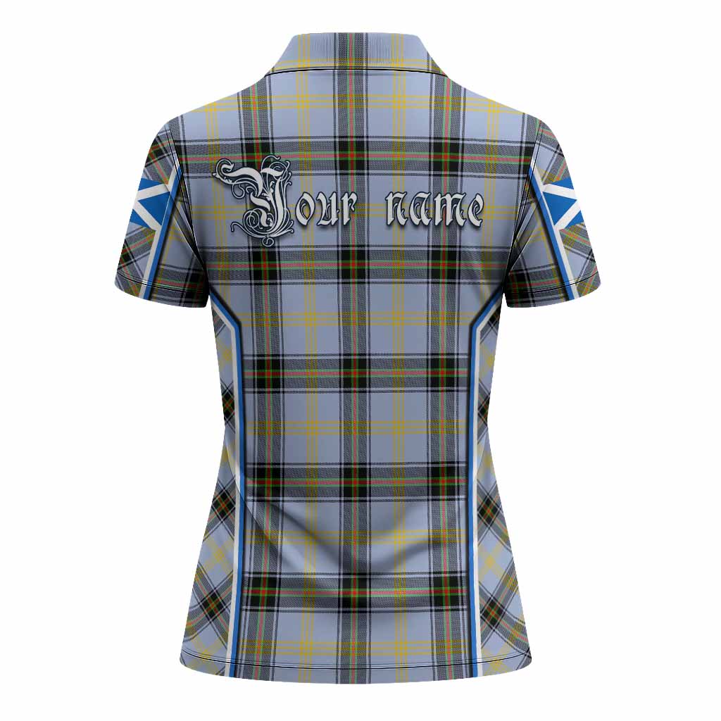 Bell Tartan Crest Women's Polo Shirt Scotland Coat of Arm Flag Style - Tartan Vibes Clothing