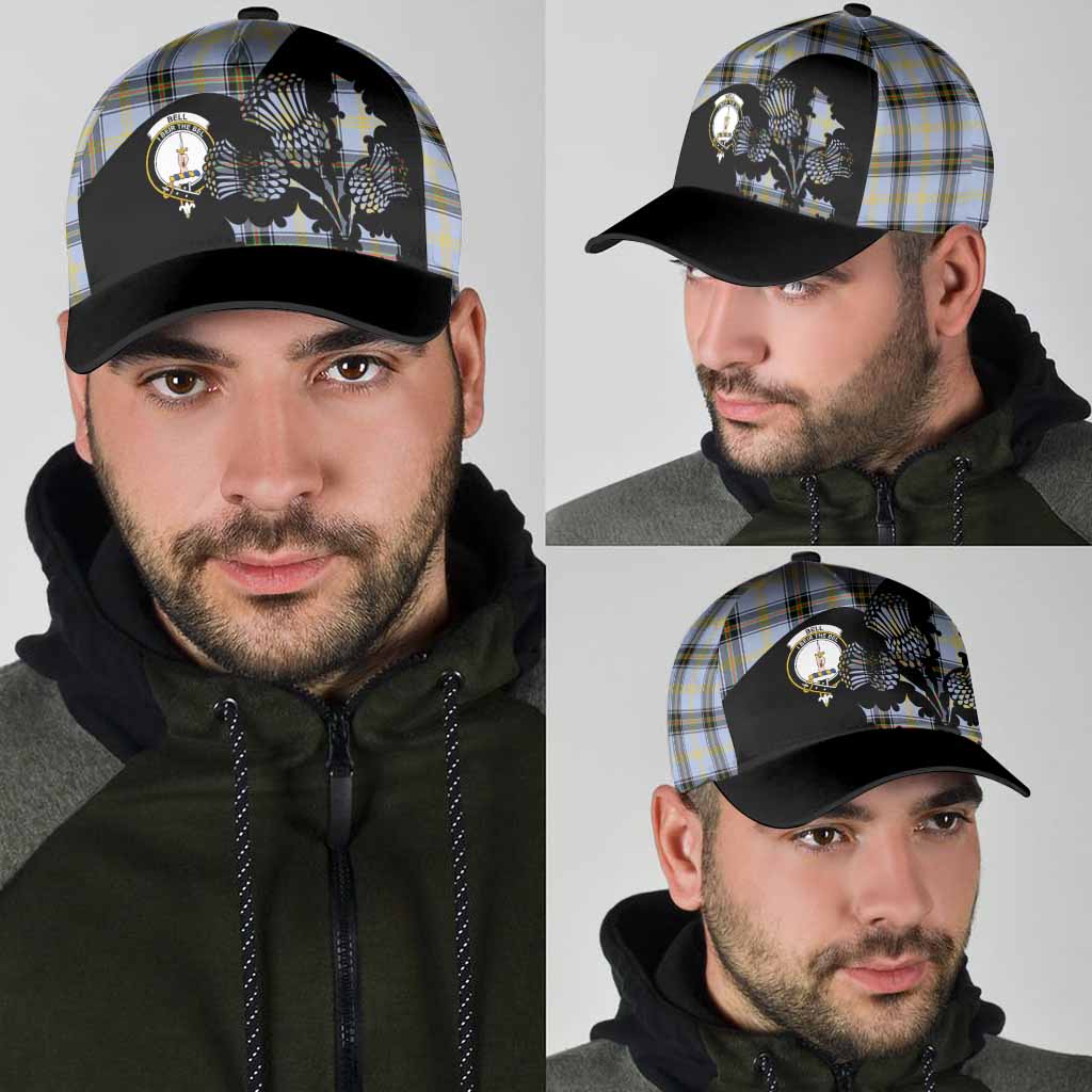 Bell Tartan Family Crest Classic Cap Scotland Thistle Floral Flag Style