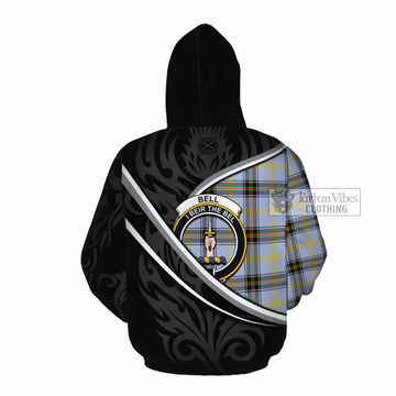 Bell Tartan Family Crest Cotton Hoodie Celtic Scottish Thistle Floral - Tartan Vibes Clothing