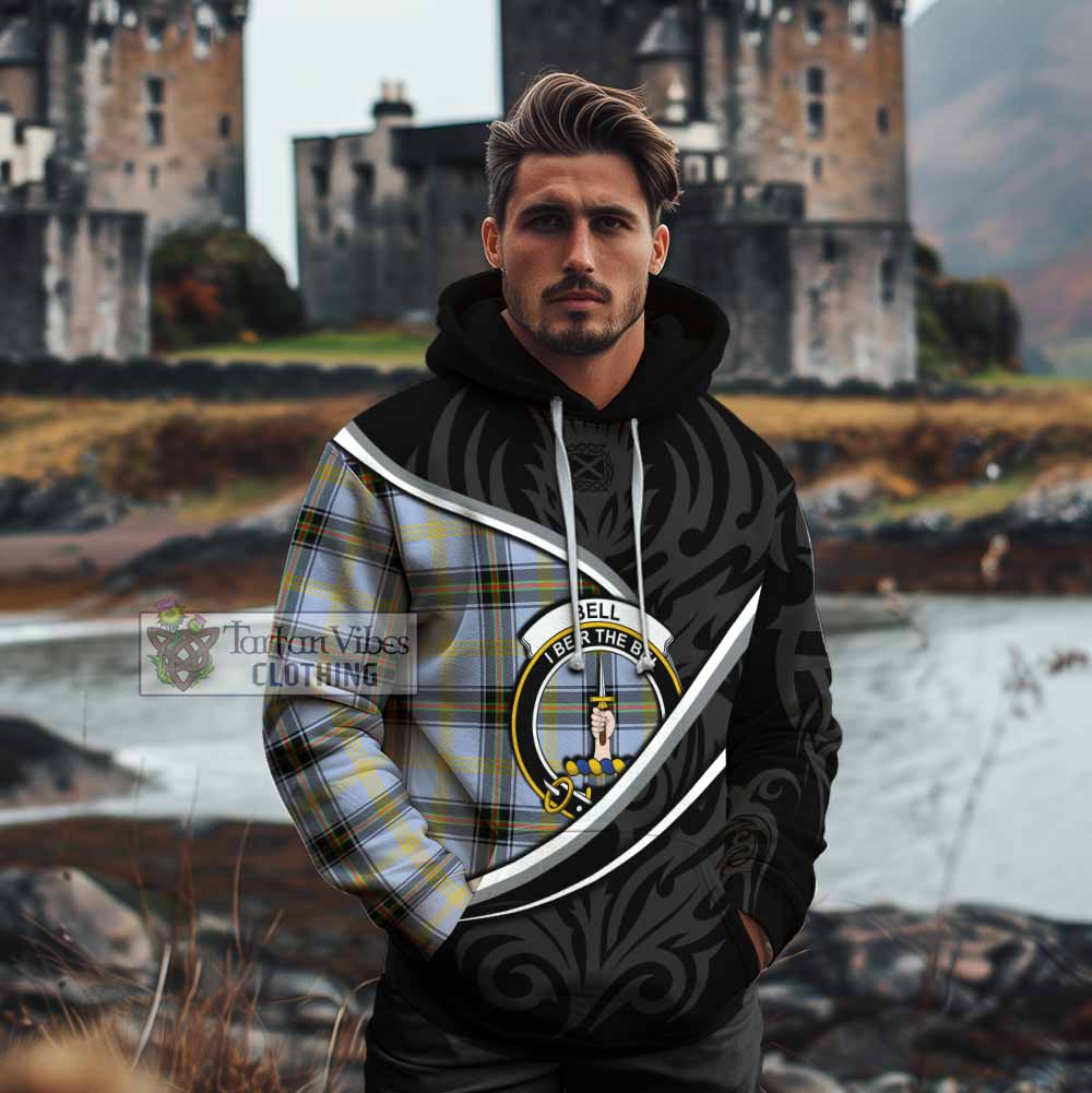 Bell Tartan Family Crest Cotton Hoodie Celtic Scottish Thistle Floral - Tartan Vibes Clothing