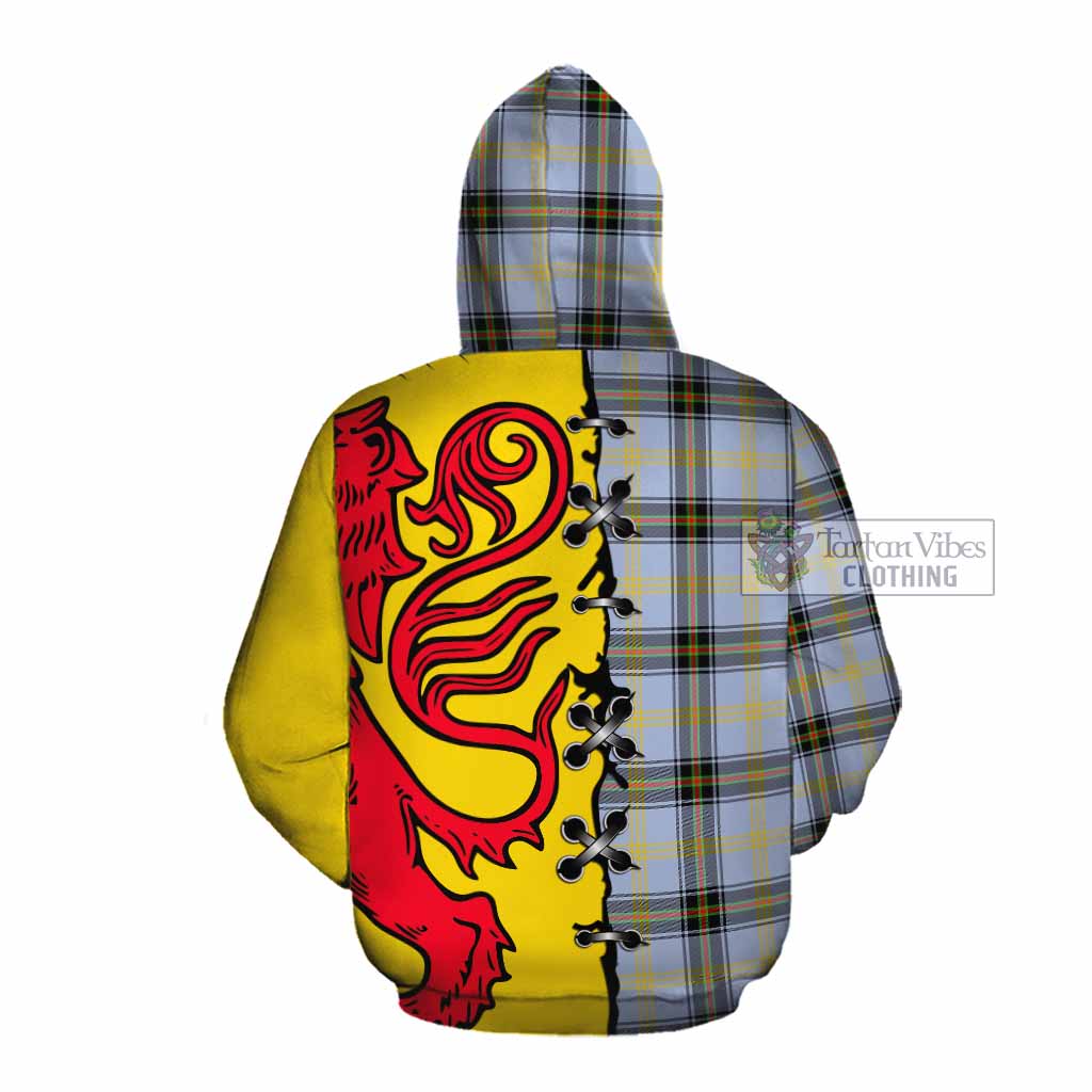 Bell Tartan Family Crest Cotton Hoodie Lion Rampant Honor - Tartan Vibes Clothing