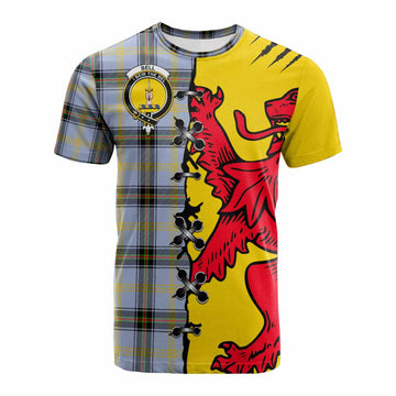 Bell Tartan Family Crest Cotton T-shirt Lion Rampant Honor