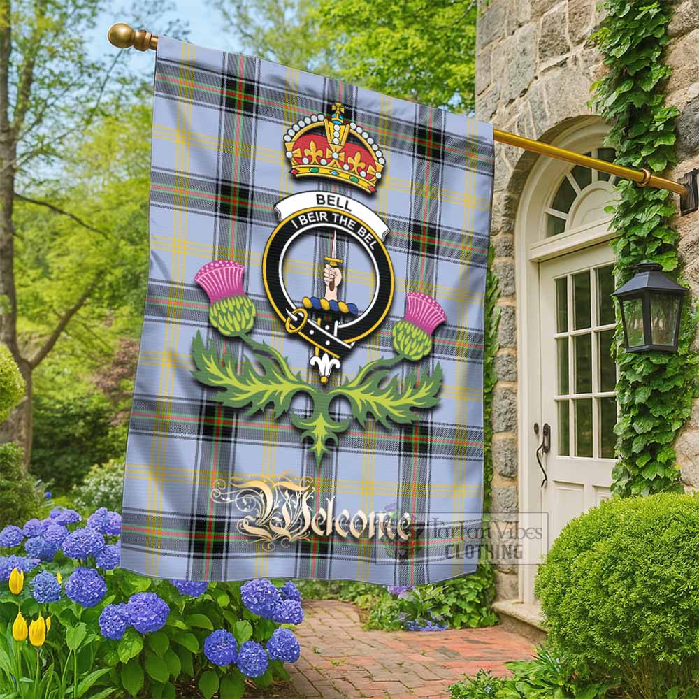 Bell Tartan Family Crest Garden Flag Royal Thistle Welcome Style - Tartan Vibes Clothing