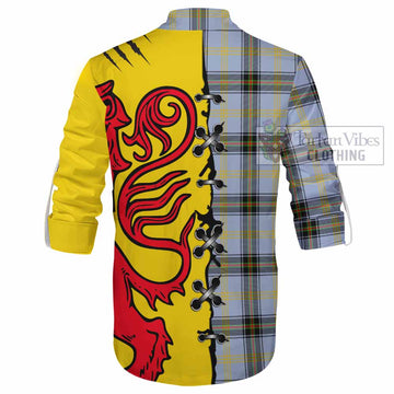 Bell Tartan Family Crest Ghillie Kilt Shirt Lion Rampant Honor