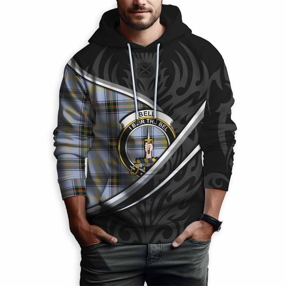 Bell Tartan Family Crest Hoodie Celtic Scottish Thistle Floral - Tartan Vibes Clothing