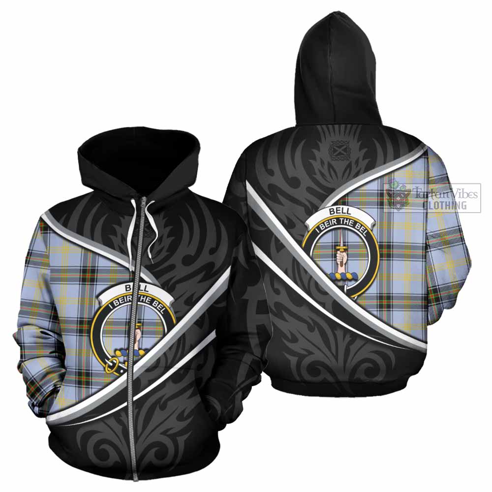 Bell Tartan Family Crest Hoodie Celtic Scottish Thistle Floral - Tartan Vibes Clothing
