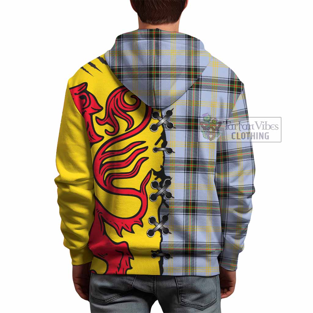 Bell Tartan Family Crest Hoodie Lion Rampant Honor - Tartan Vibes Clothing