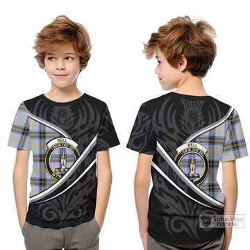 Bell Tartan Family Crest Kid T-shirt Celtic Scottish Thistle Floral - Tartan Vibes Clothing